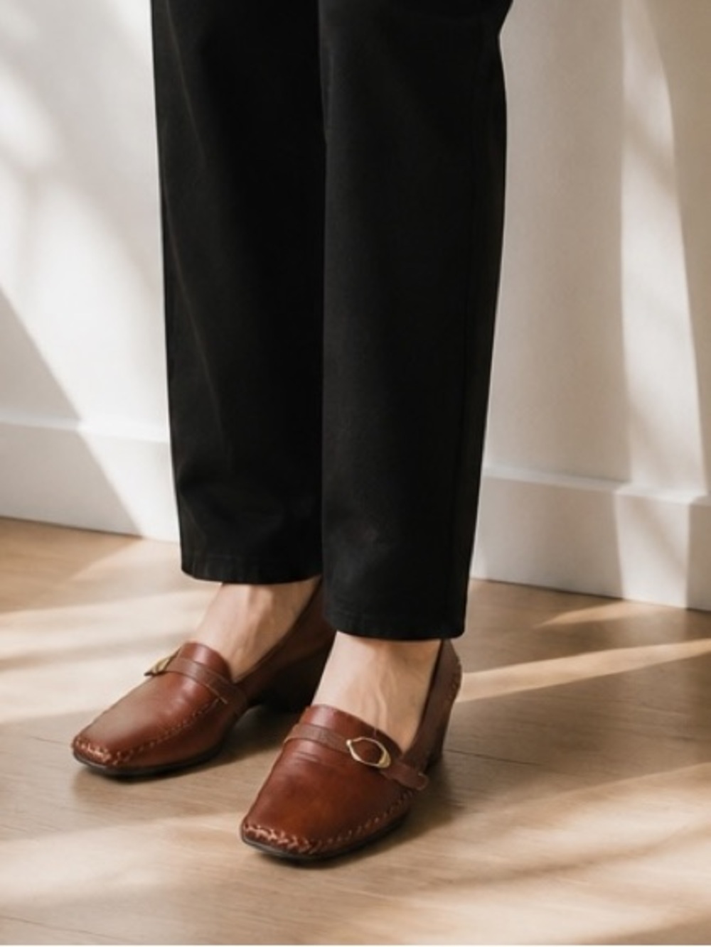 Pikolinos Brown Leather Mary Jane Pumps Size 38 US 7.5–8